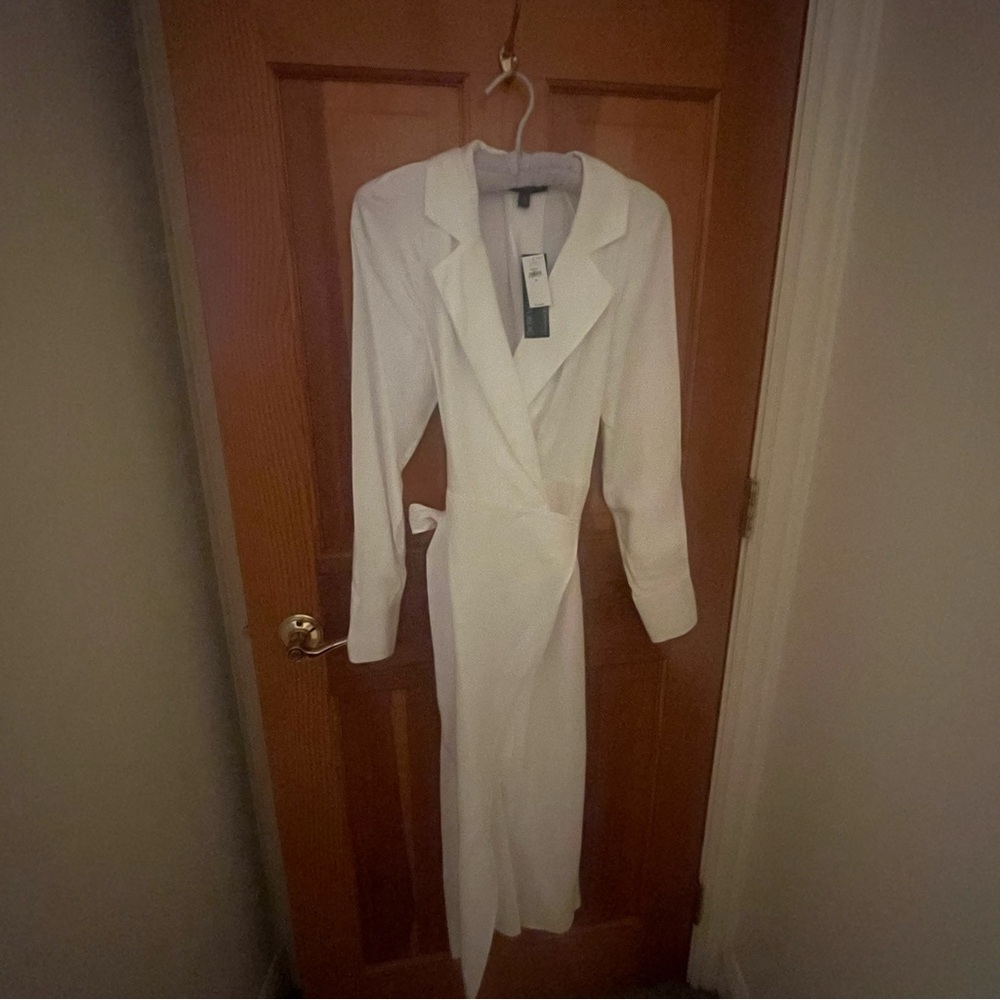Banana Republic White Wrap Dress